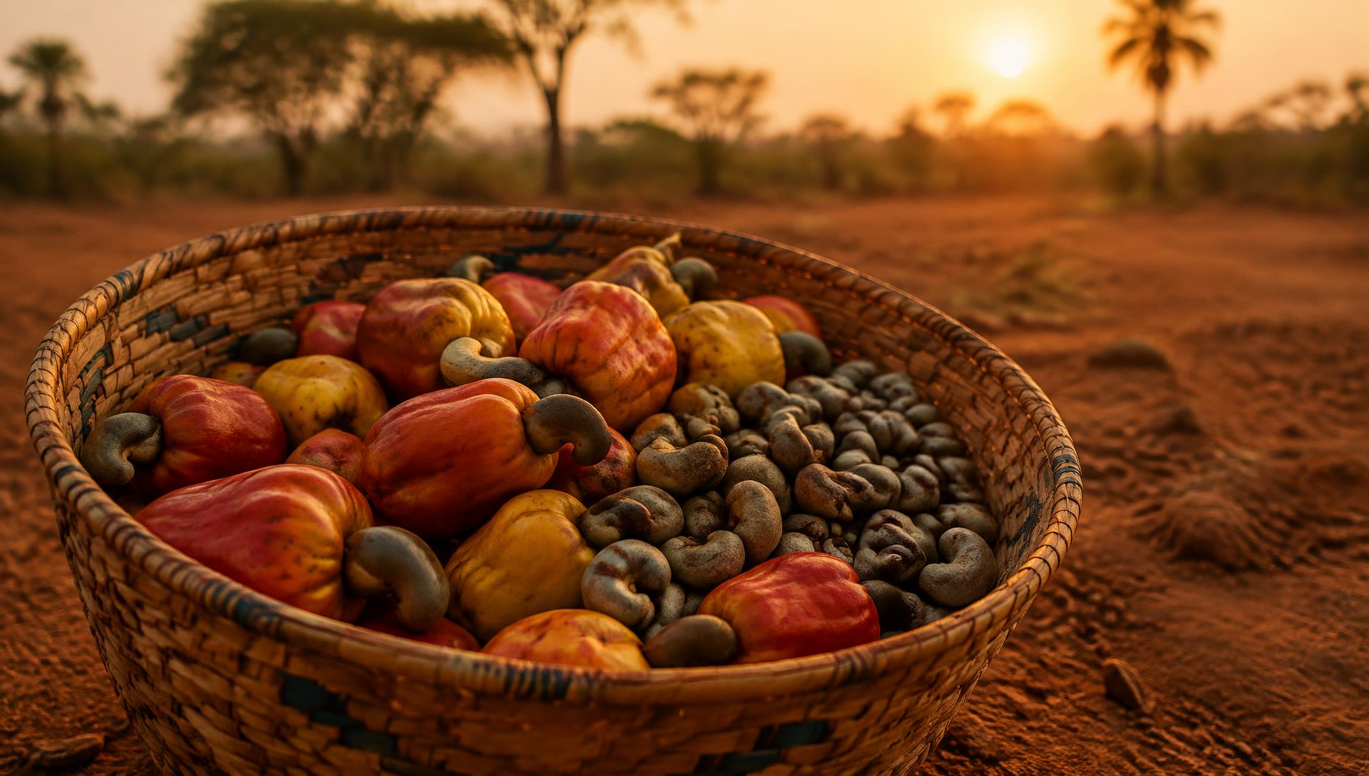 Cashew apples and raw nuts in Casamance